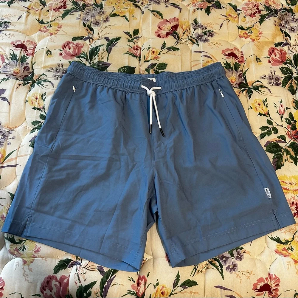Turnshine Men’s Blue Athletic Shorts with Drawstring